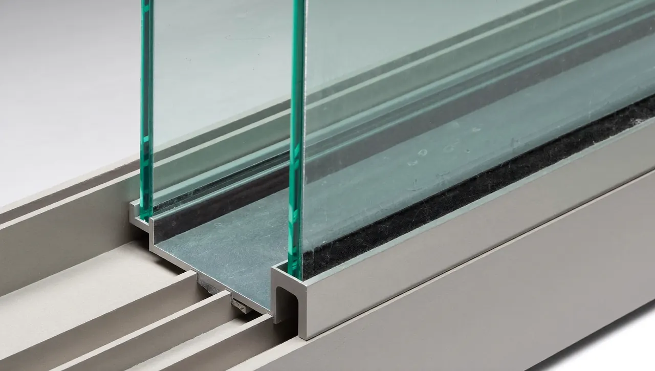Cross-section of a double-glazed window unit